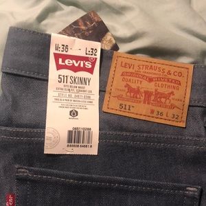 Levi’s Rigid waterless denim 511 skinny jean rare
